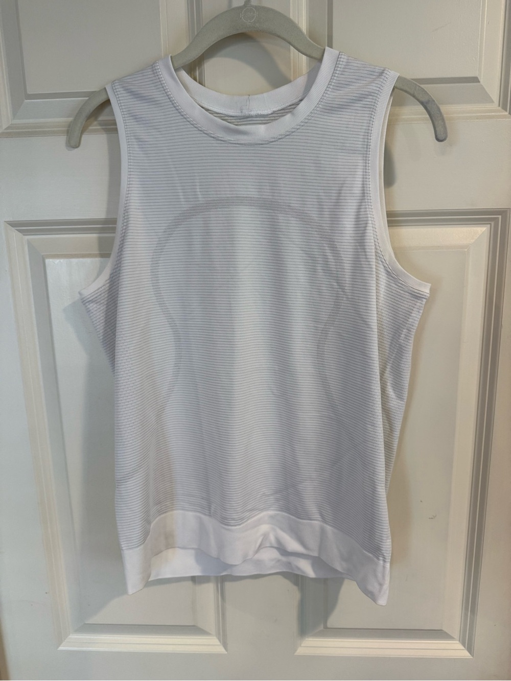 lululemon athletica White Sleeveless Ribbed Workout Tank